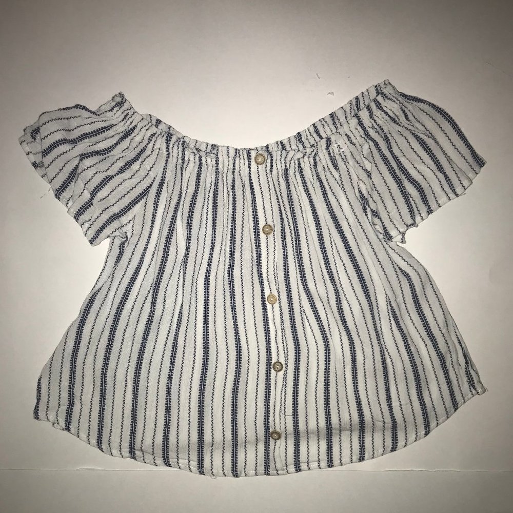 Off the shoulder striped top